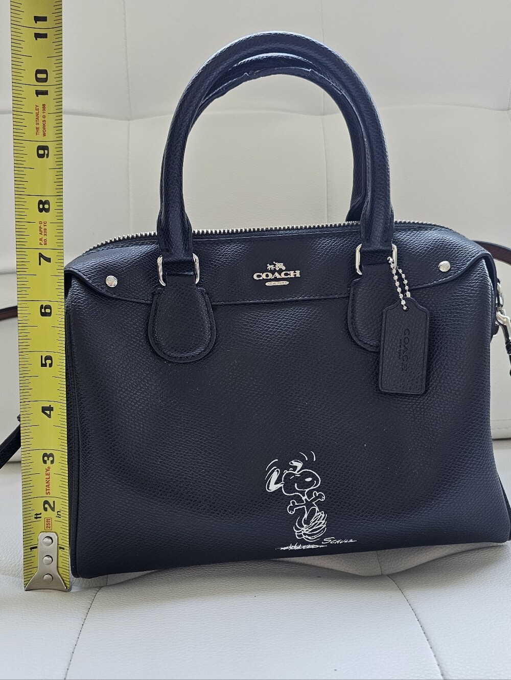 Coach Black Leather Satchel with Shoulder Strap - Picture 12 of 13